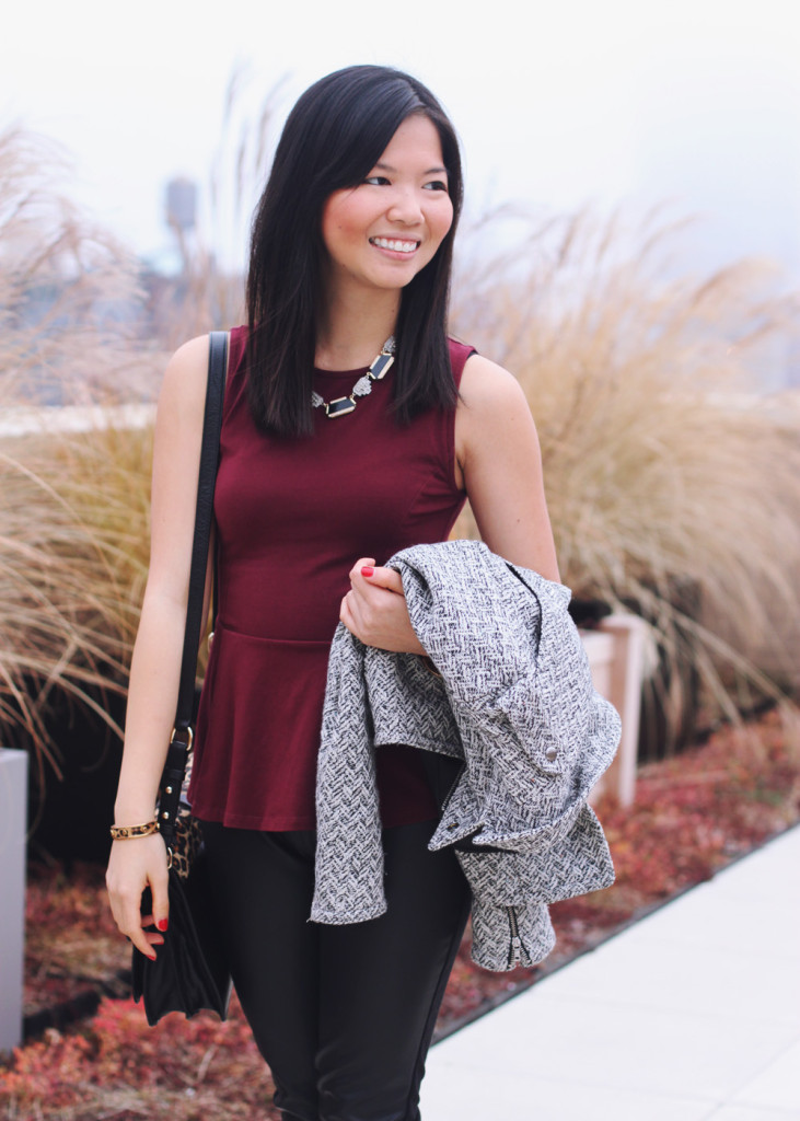 Burgundy and Black Fall Outfit
