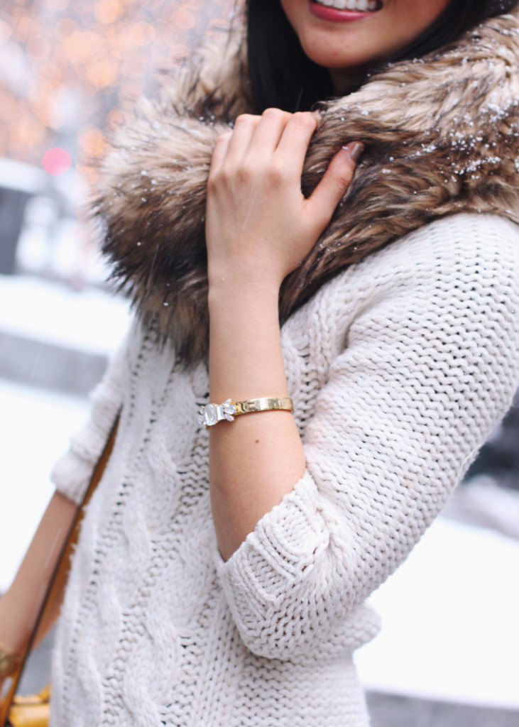 Faux Fur and Cable Knits
