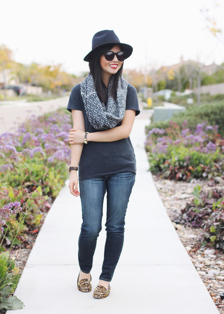 Felt Fedora & Infinity Scarf