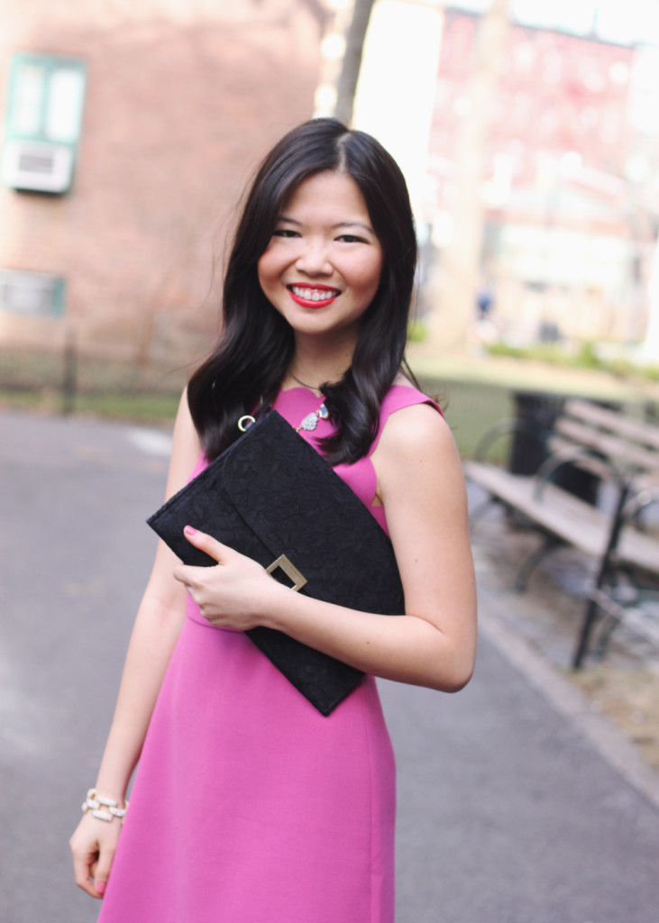 Radiant Orchid Scalloped Dress
