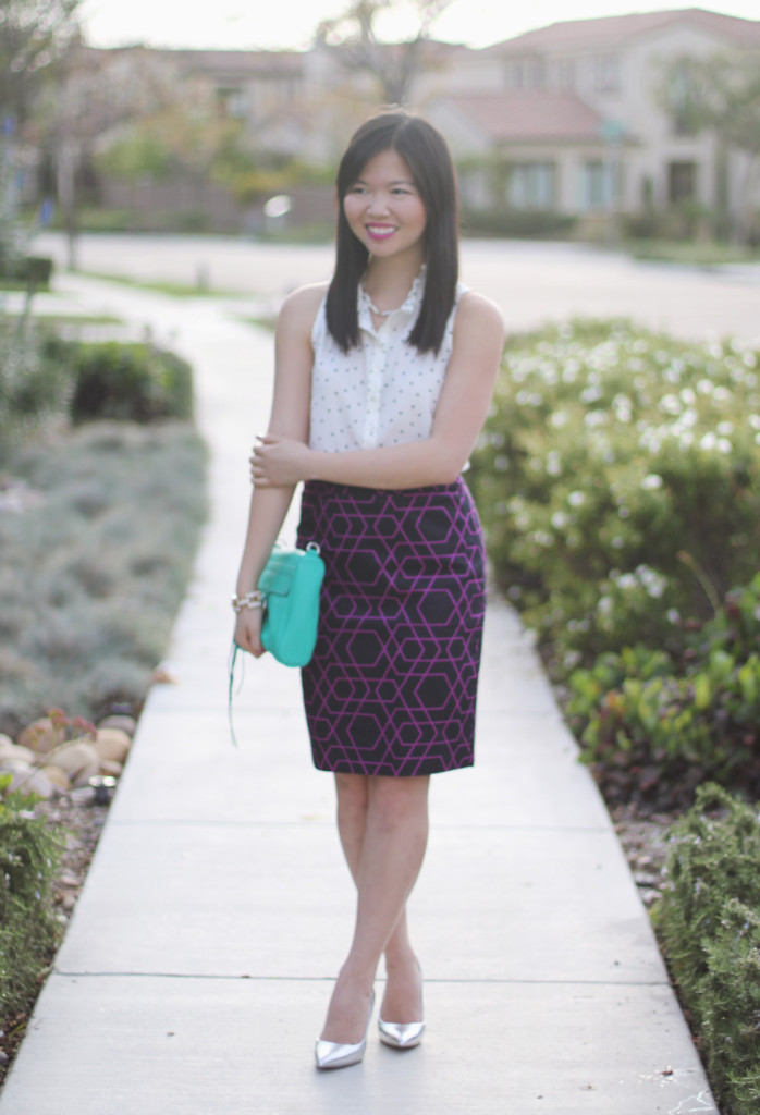 J.Crew Geometric Print Pencil Skirt