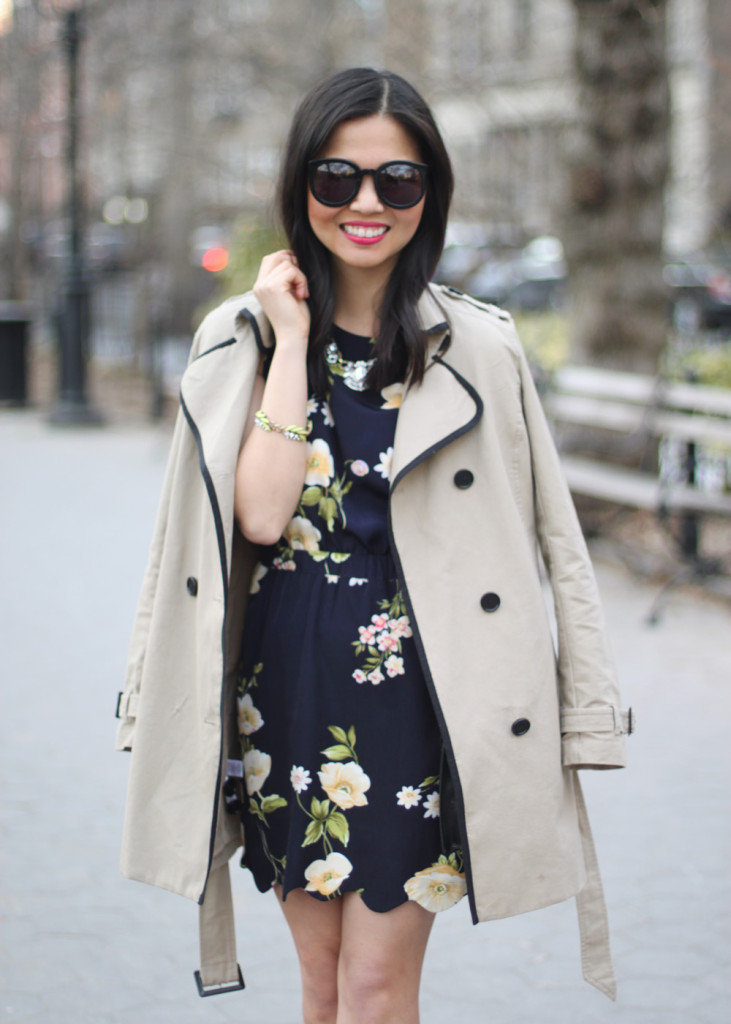 Spring Floral Print Dress