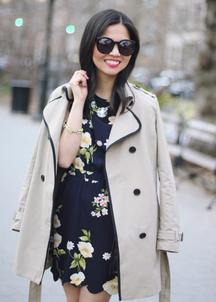 Spring Floral Print Dress