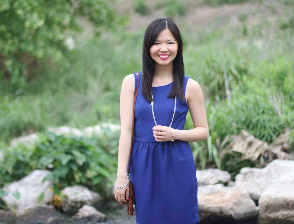 Navy Blue Spring Dress