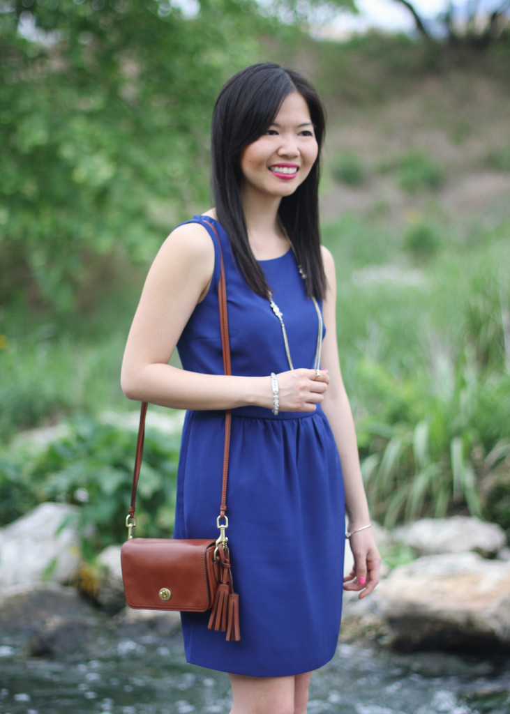 Spring Sleeveless Navy Dress