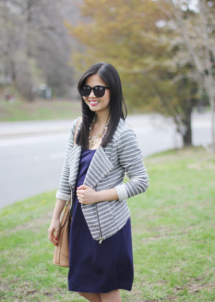 Lou & Grey Striped Moto Jacket