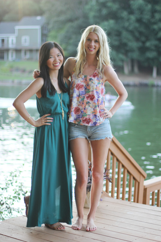 LOFT Teal Maxi Dress