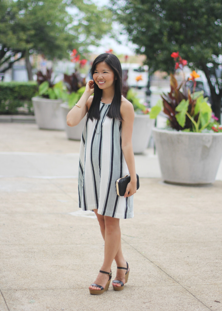 Black and White Striped Dress