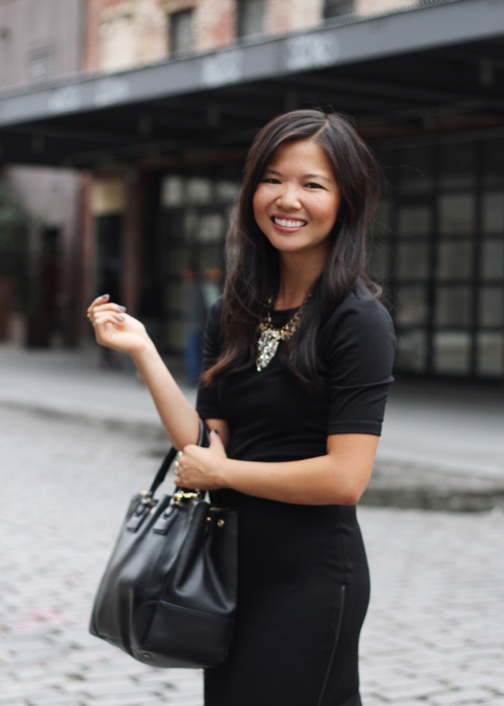 Black Dress & Tote