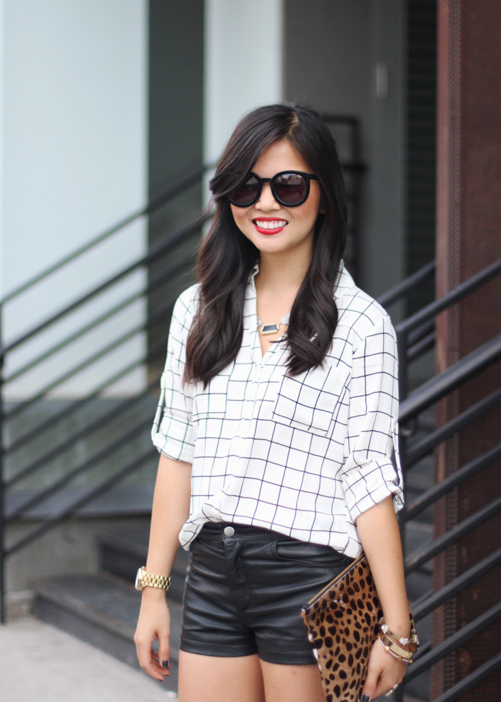 Black, White and Leopard Outfit