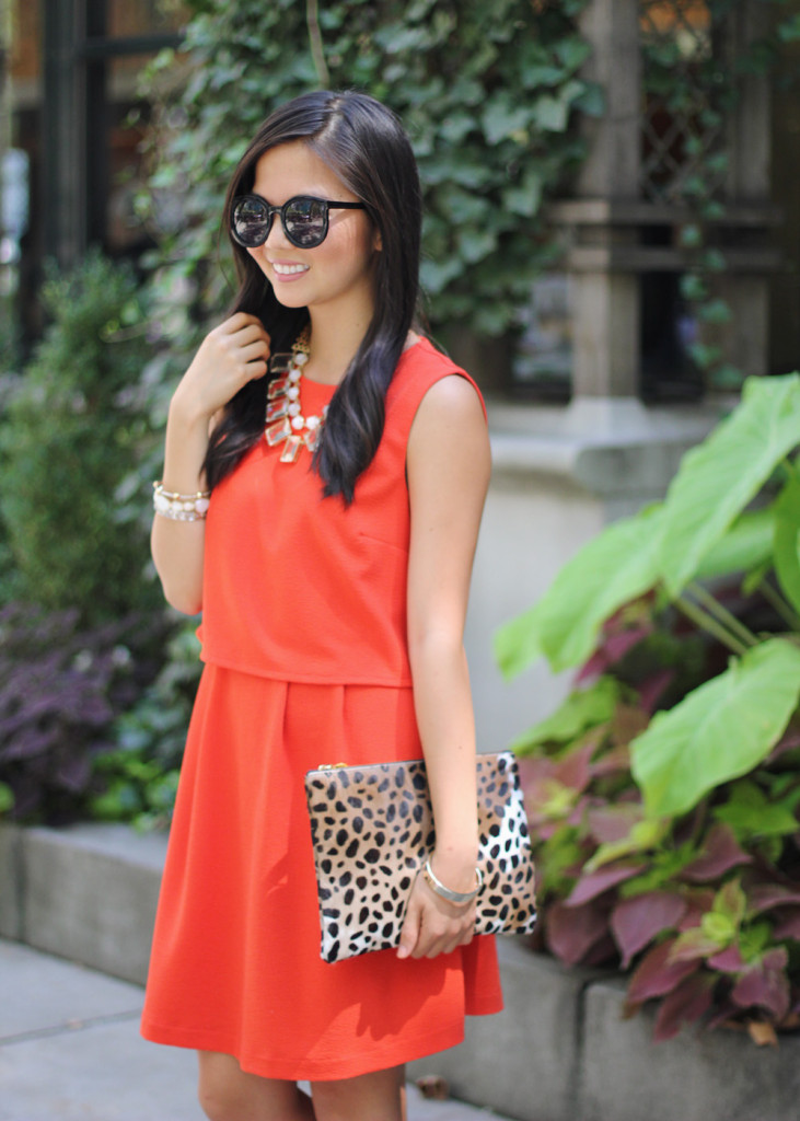 Bright Red & Leoprd Outfit