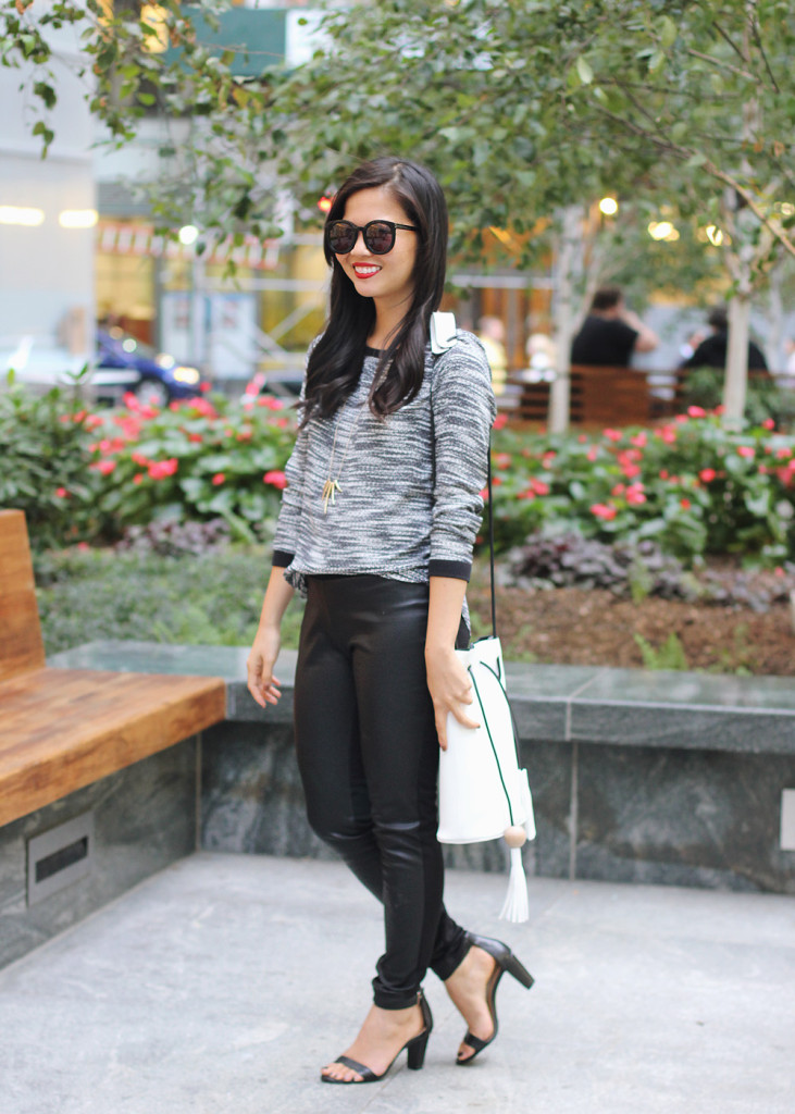 Black and White Printed Blouse