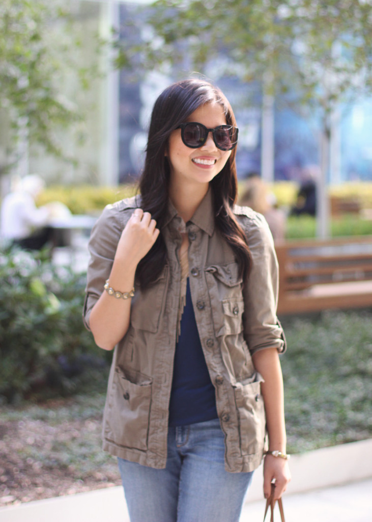 Military Jacket & Boyfriend Jeans