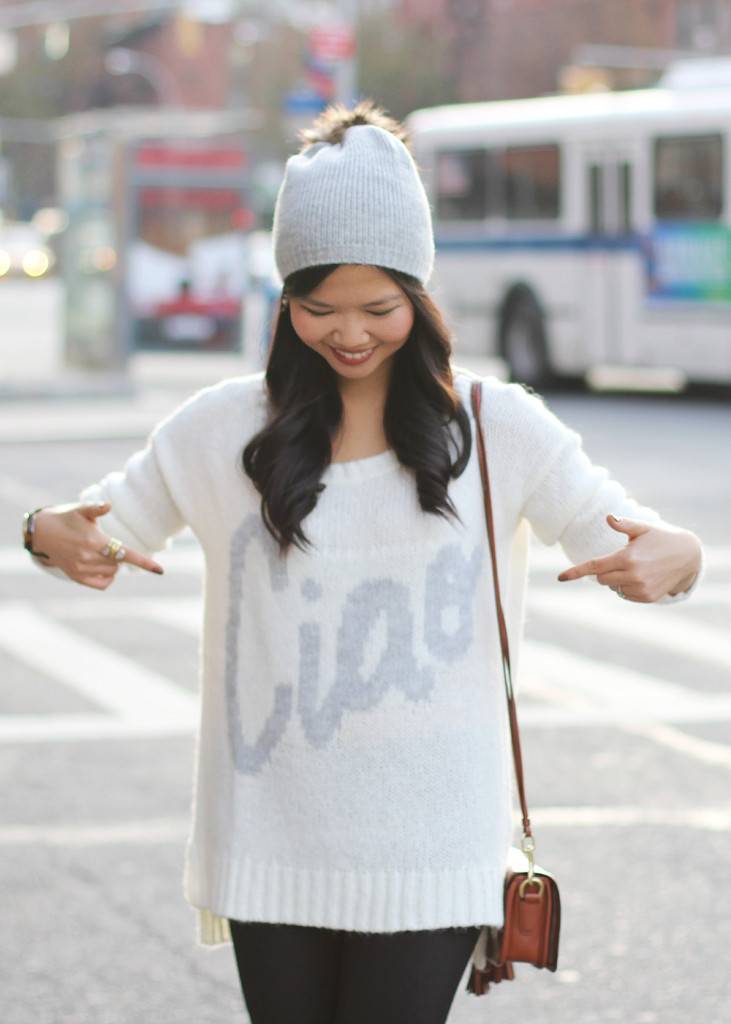 Ciao Sweater & Pom Pom Beanie