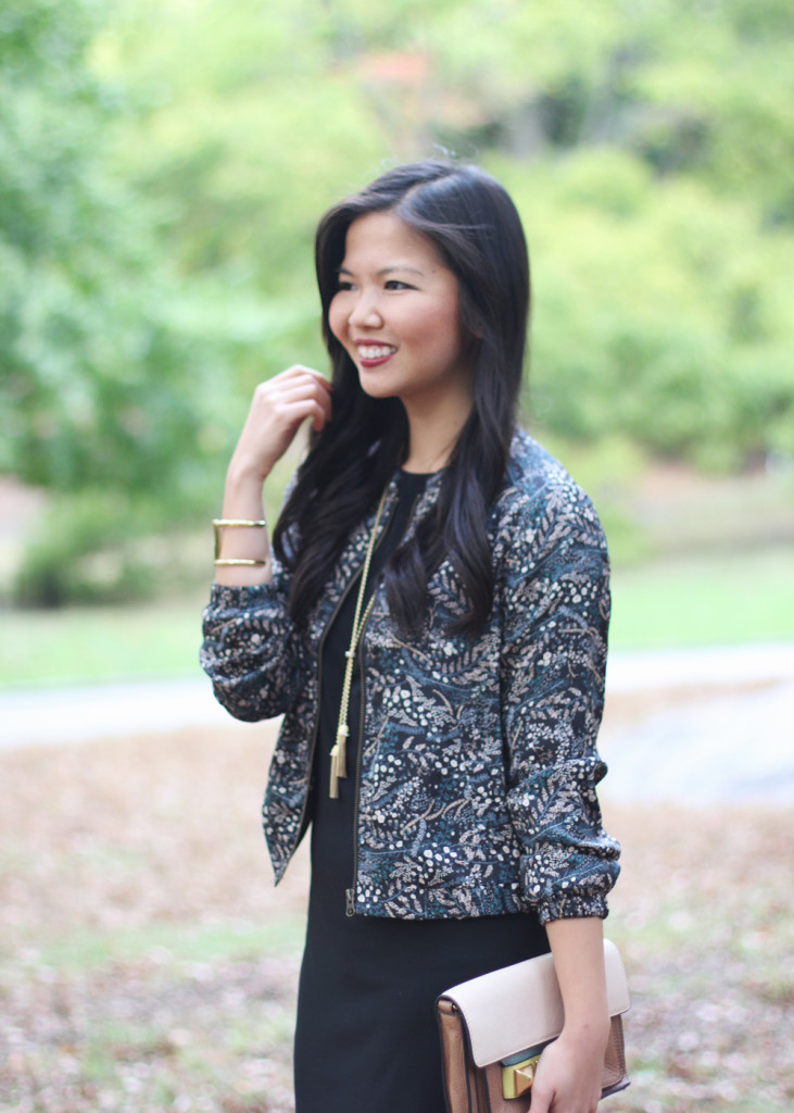 Fall Floral Bomber Jacket