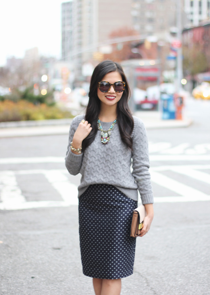 Skirt The Rules // Ann Taylor Polka Dot Pencil Skirt