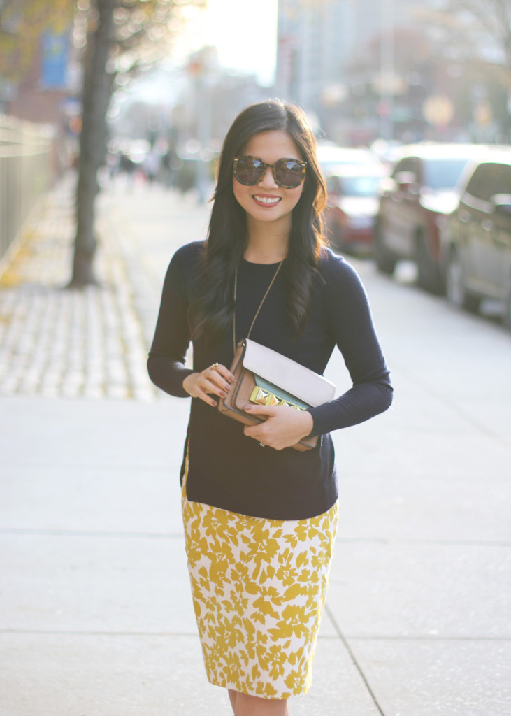 J.Crew Sweater & LOFT Pencil Skirt