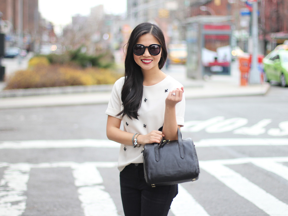 Skirt The Rules // Black & White Casual Outfit