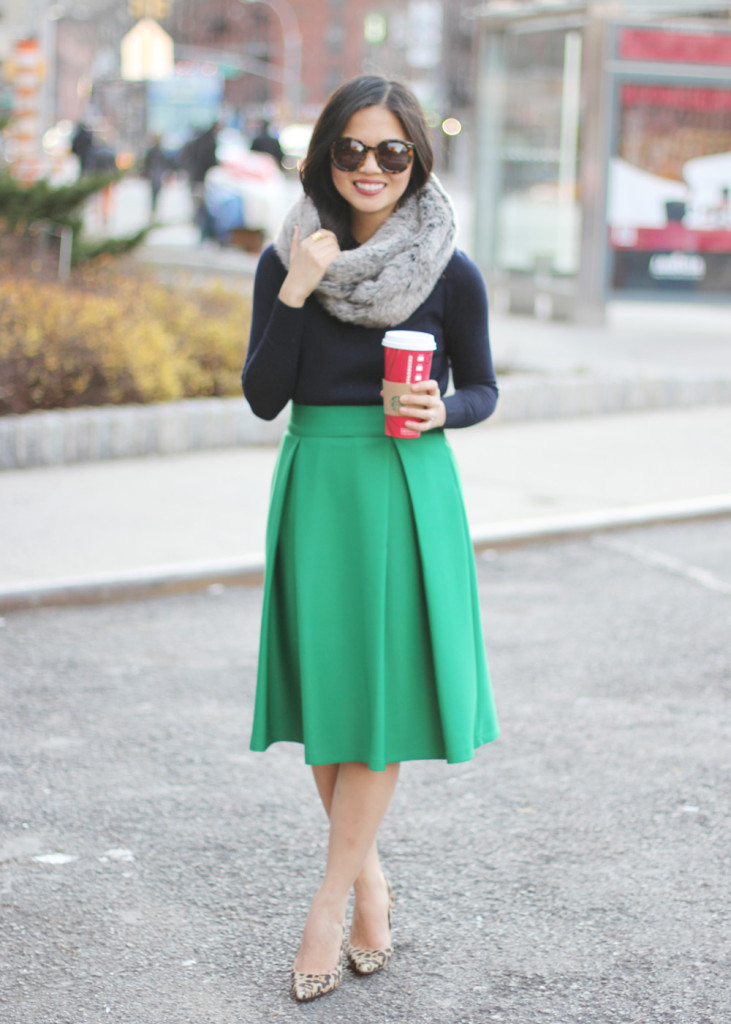 Skirt The Rules // Kelly Green Midi Skirt