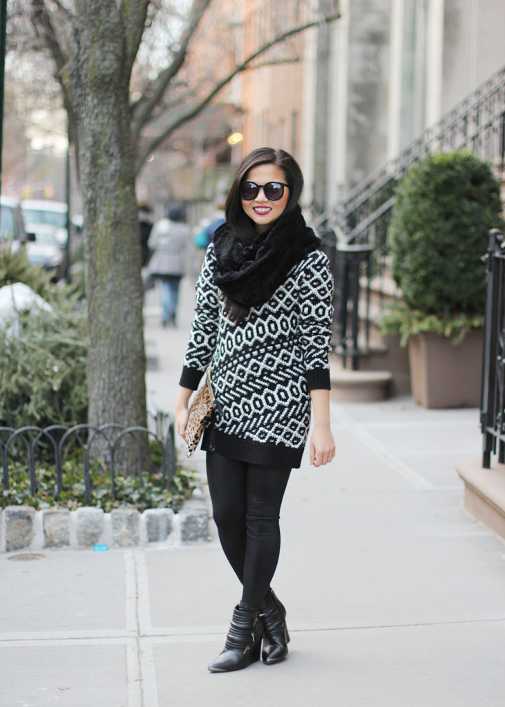 Skirt The Rules // Black & White Sweater