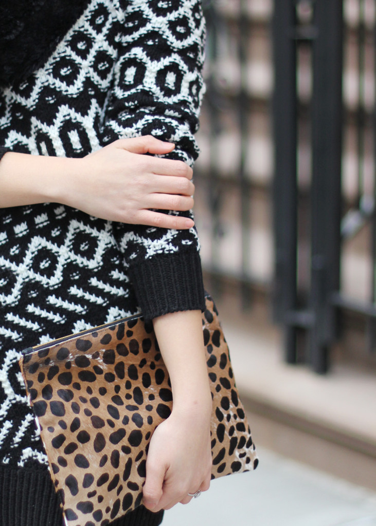 Skirt The Rules // Clare Vivier Leopard Clutch