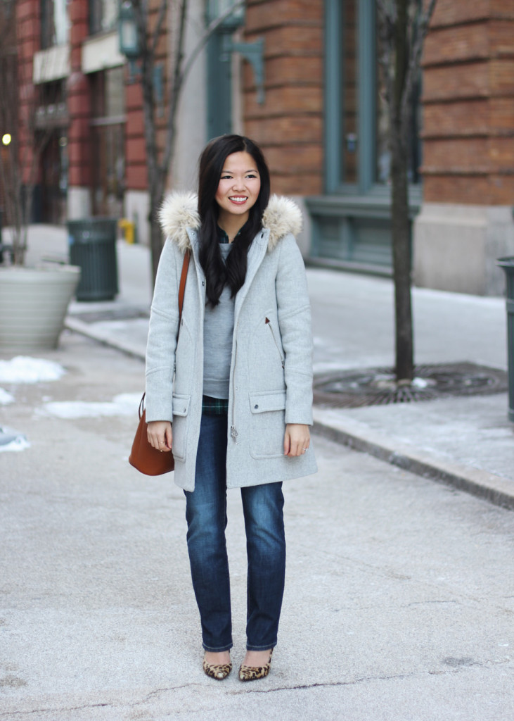 Skirt The Rules // J.Crew Chateau Parker Coat in Gray