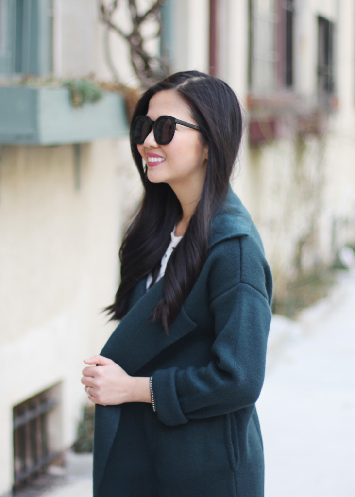 Forest Green Sweater Coat