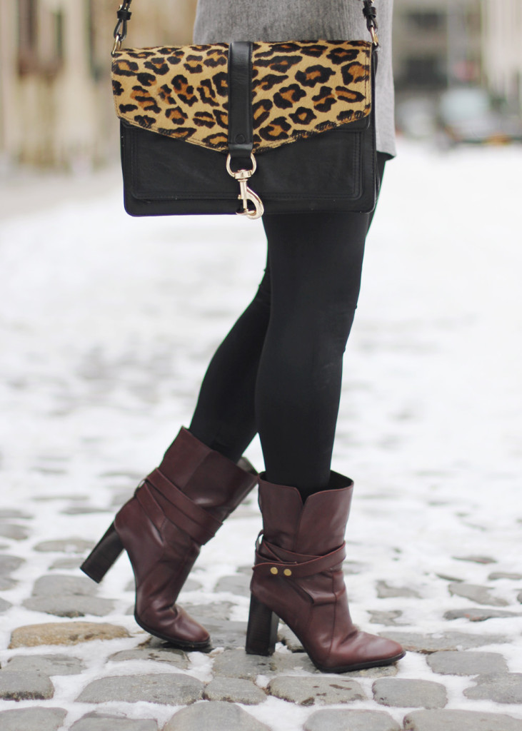 Skirt The Rules // Maroon Booties & Black Leggings