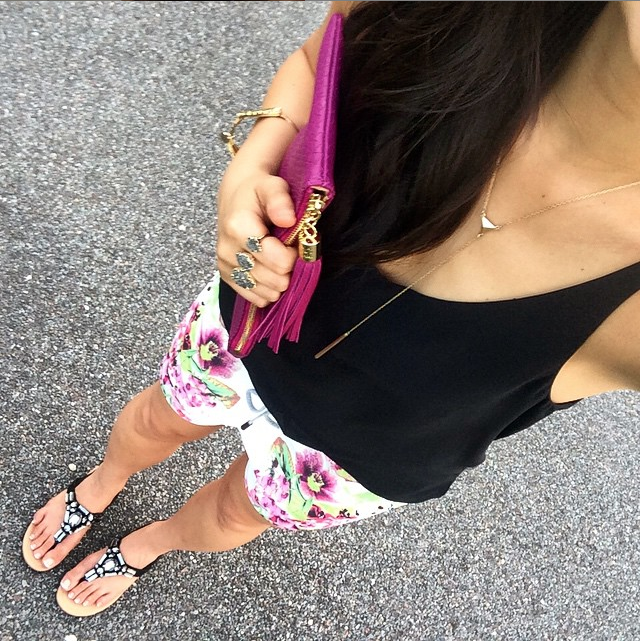 Skirt The Rules // Floral Print Chiffon Shorts