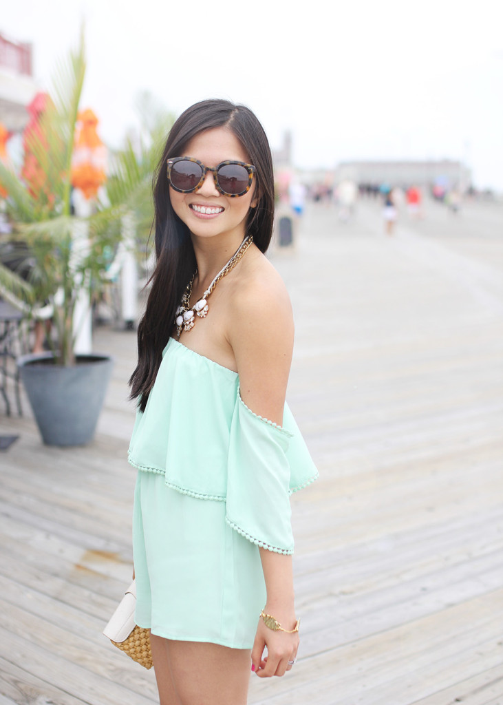 Skirt The Rules // Off The Shoulder Romper