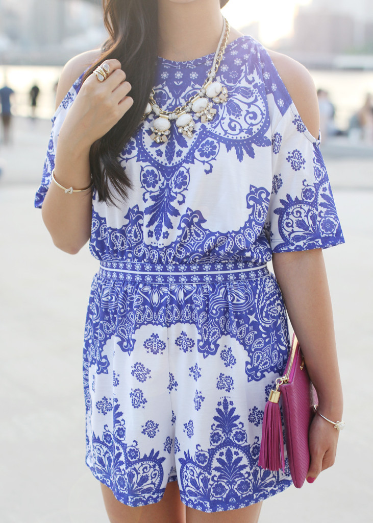 Skirt The Rules // Cold Shoulder Romper