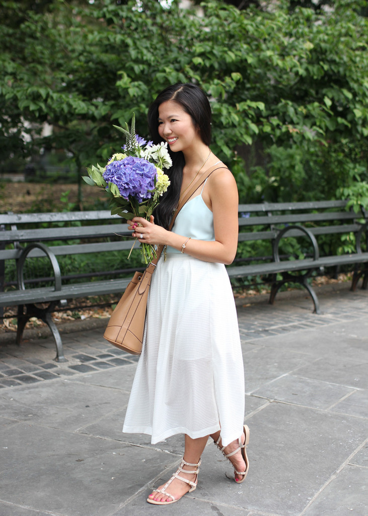 Skirt The Rules // Mint & White Outfit