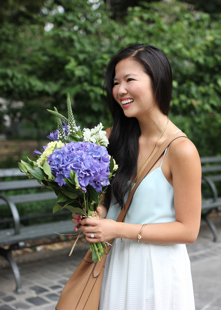 Skirt The Rules // Bouquet of Blue Hydrangeas