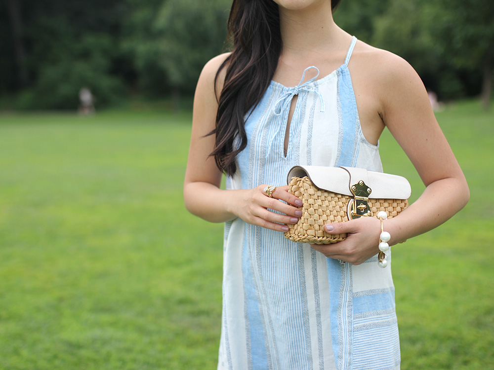 Skirt The Rules // Blue & White Striped Linen Dress