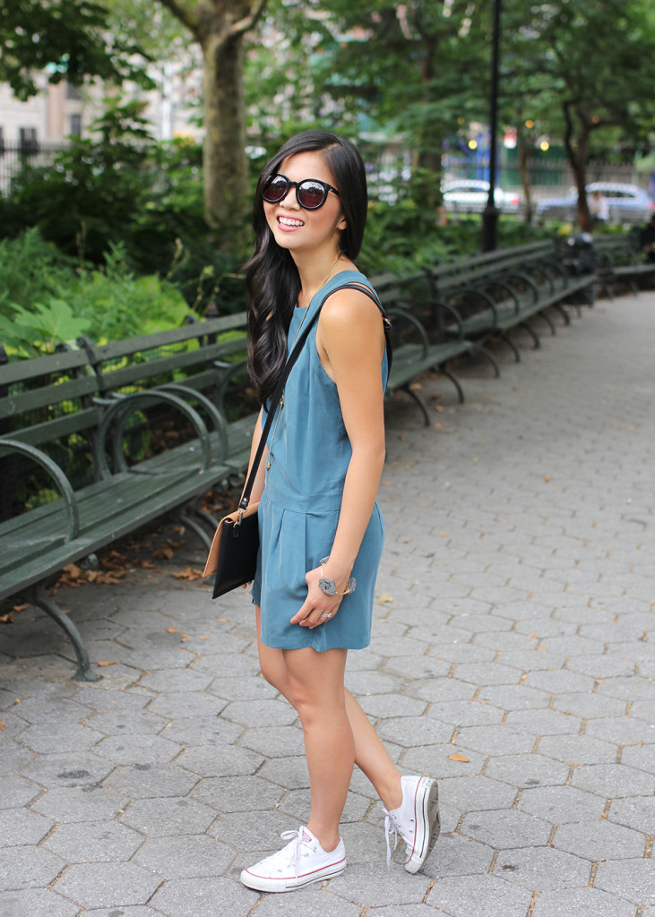 Skirt The Rules // Romper & Sneakers