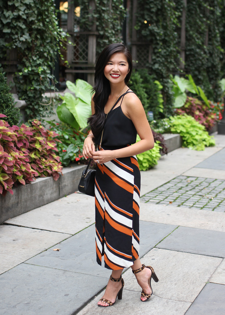 Skirt The Rules // Black & Orange Striped Skirt 