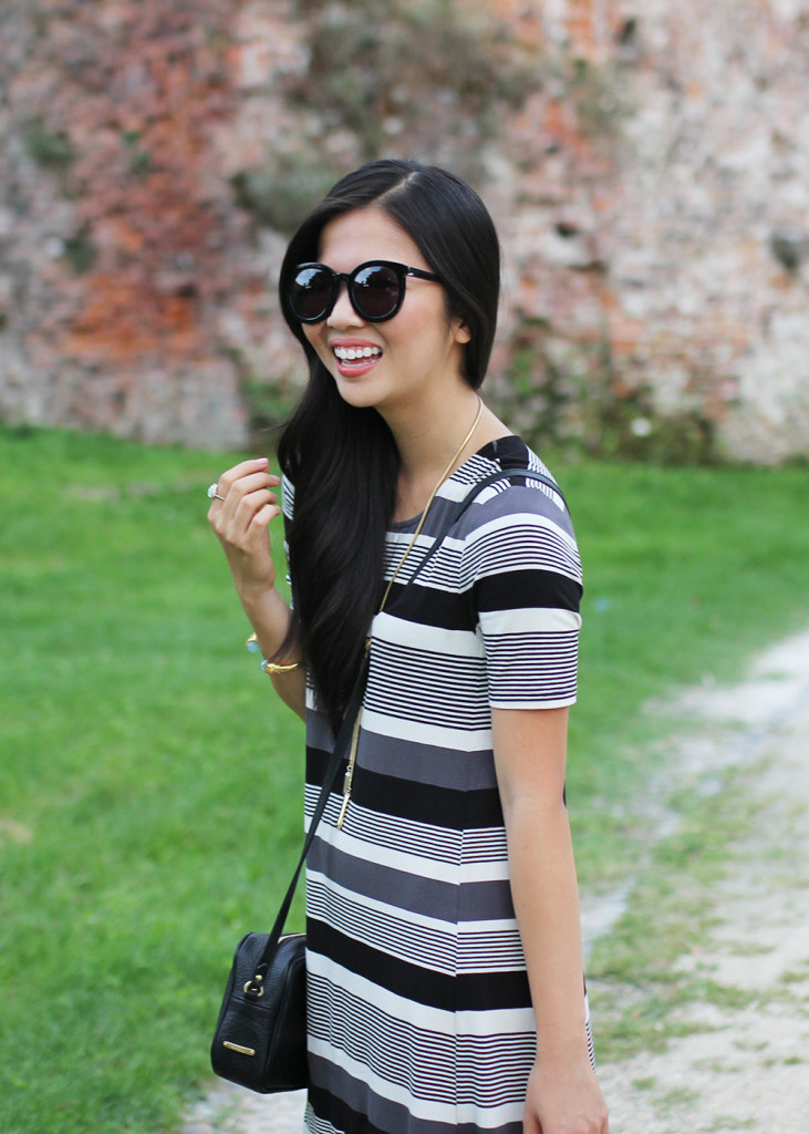 Skirt The Rules // Black & White Striped Dress