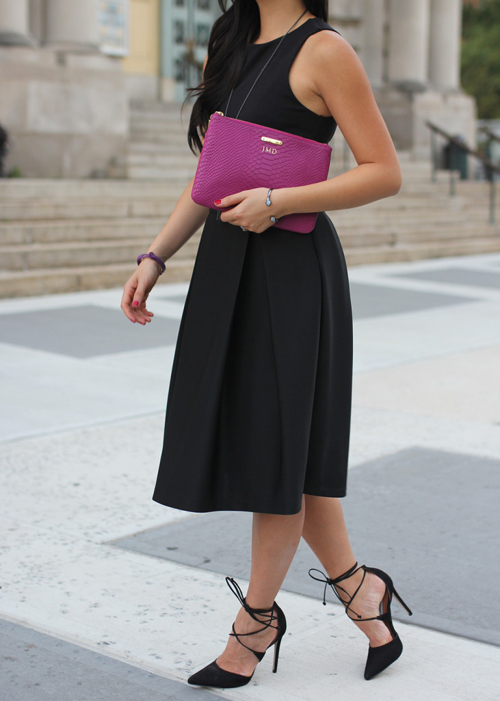 Skirt The Rules // Black Lace Up Pumps