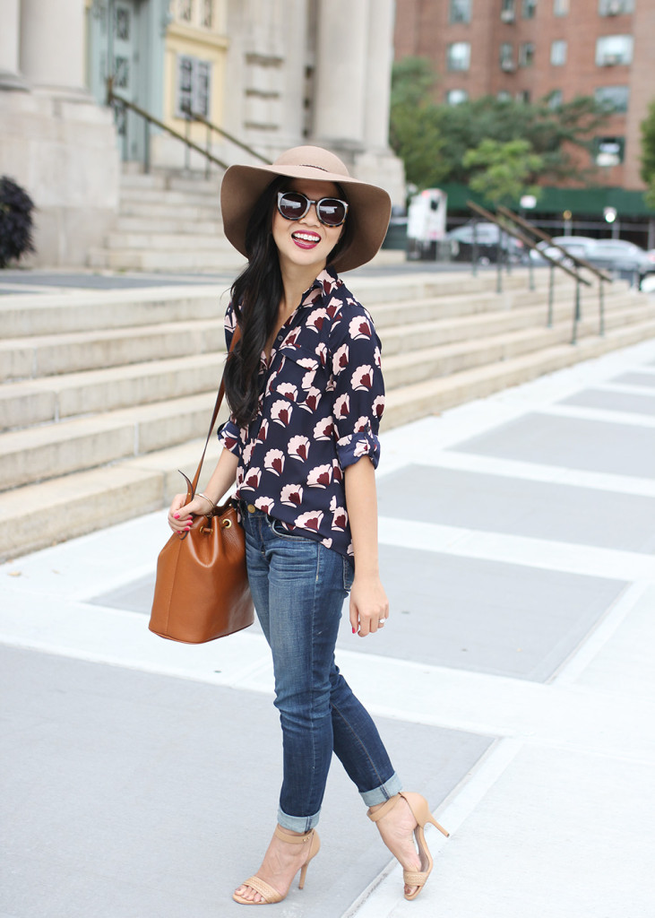 Skirt The Rules // Fall Floral Blouse