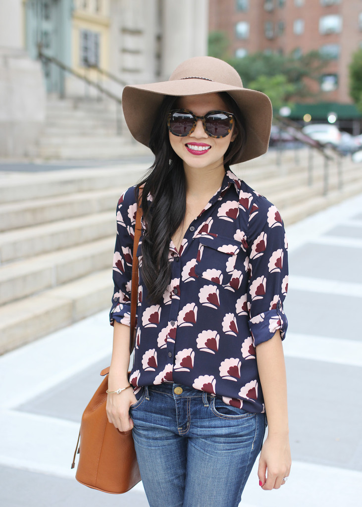 Skirt The Rules // Fall Floral Blouse