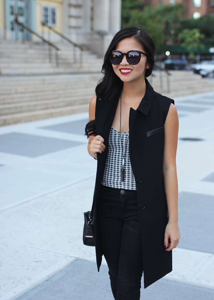 Skirt The Rules // Black Sleeveless Trench Coat