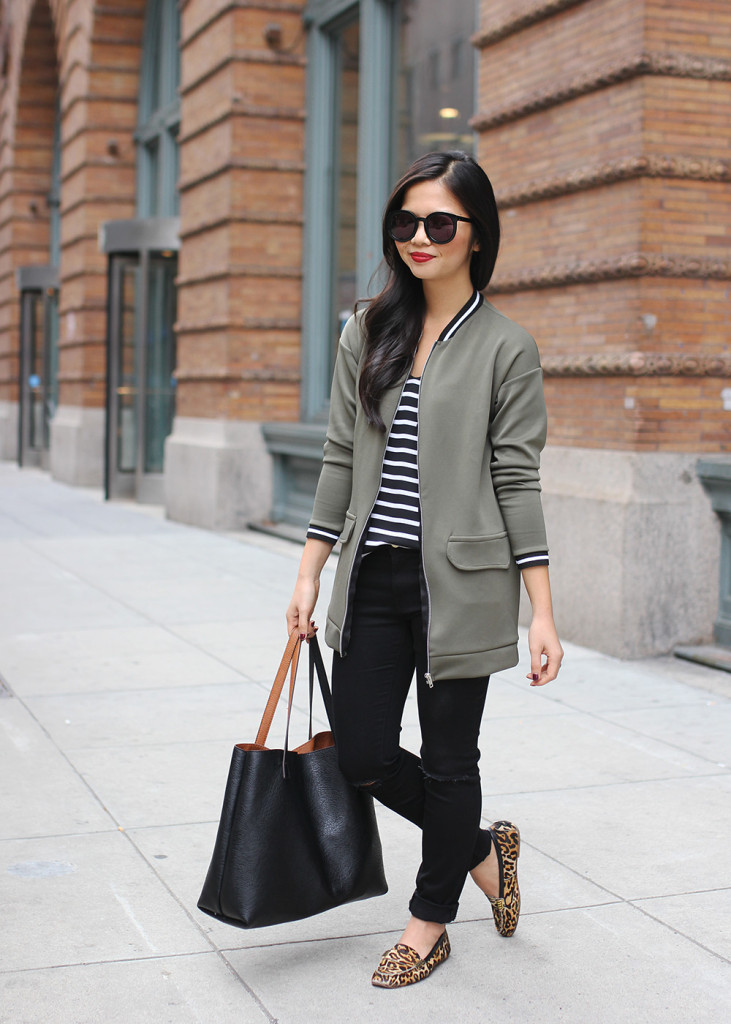 Skirt The Rules // Bomber Jacket & Ripped Jeans