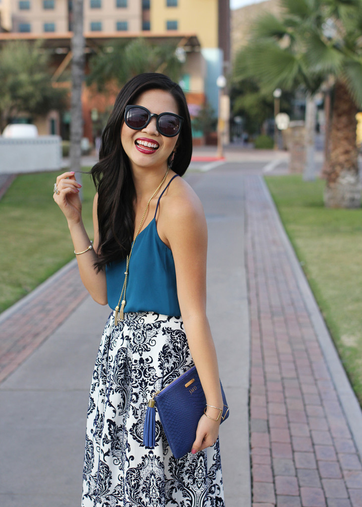 Skirt The Rules / Filigree Print Skirt