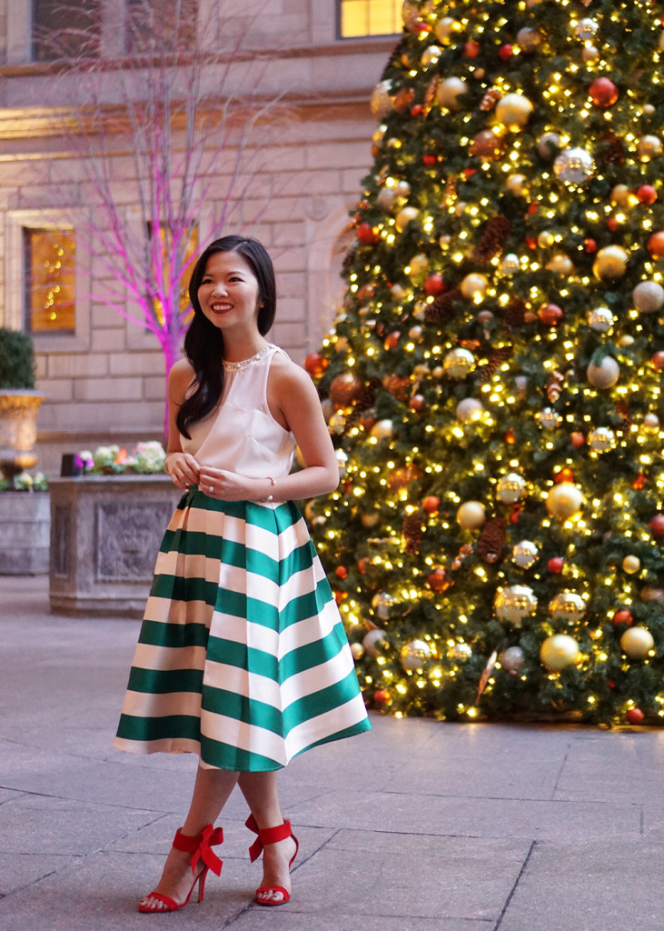 Skirt The Rules / Green Stripe Skirt