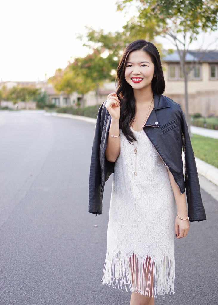 Skirt The Rules / Lace Dress with Fringe Trim