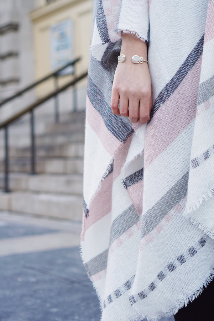 Skirt The Rules / Pastel Striped Poncho