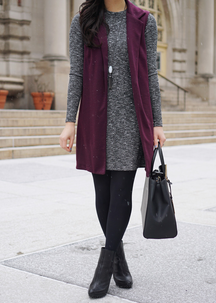 Skirt The Rules / Grey Long Sleeve Dress