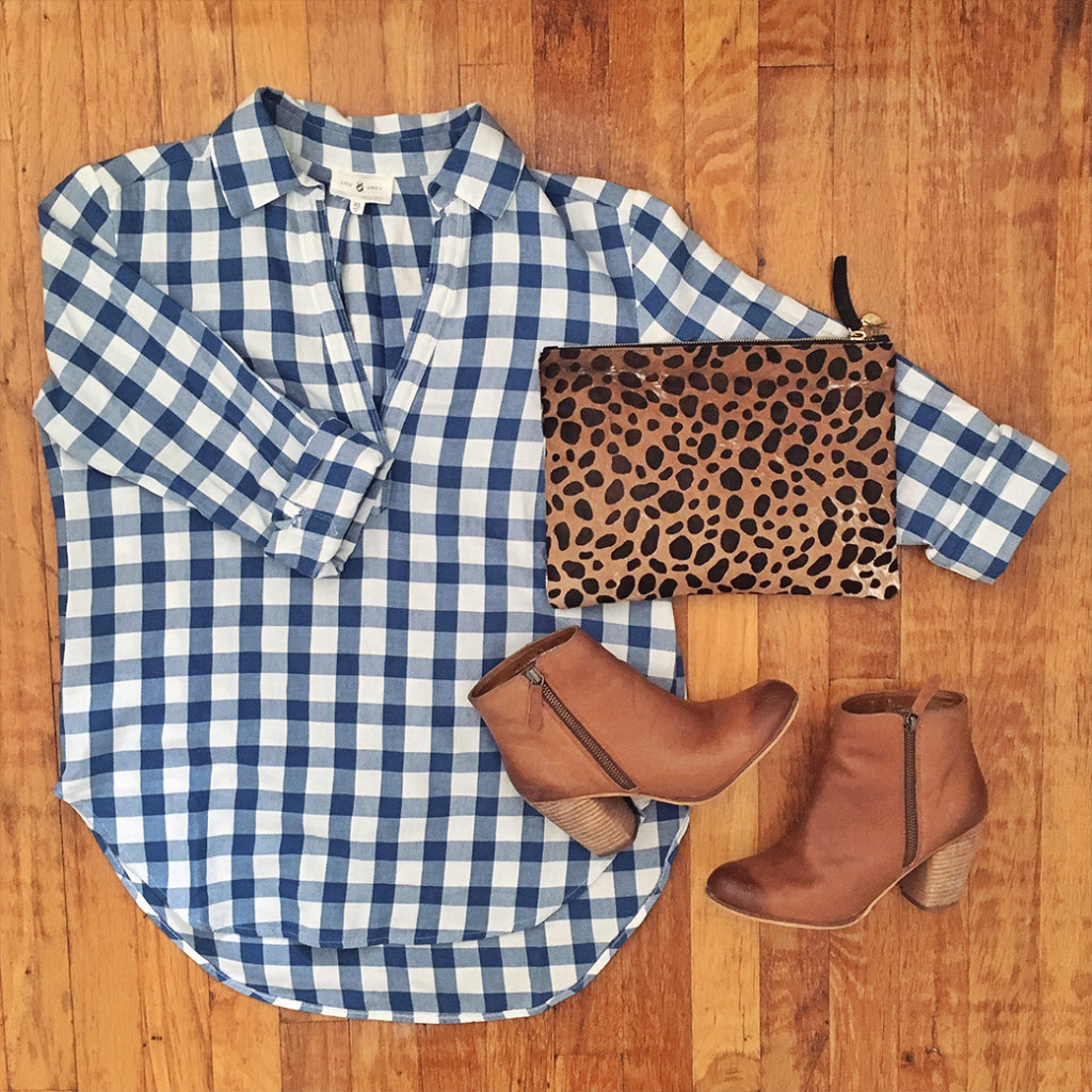 Skirt The Rules / Blue Gingham Shirt