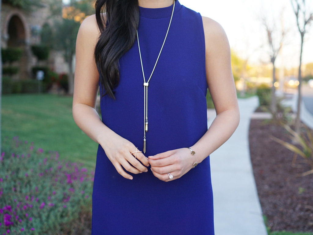 High Neck Midi Shift Dress