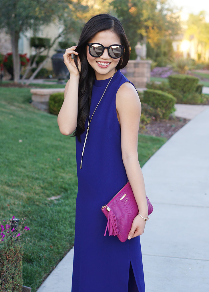 High Neck Midi Shift Dress